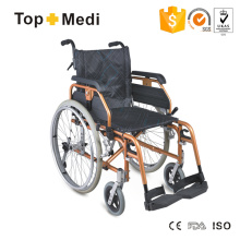 Fauteuil roulant multifonctionnel en aluminium haut de gamme de mode extérieur avec anti-basculants